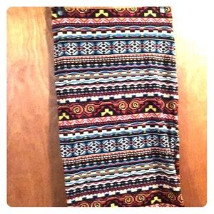 Aztec patterned skirt